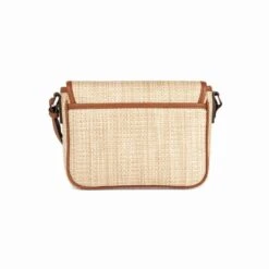 Alani Straw Flap Bag -Fashion Accessories alani straw flap bag natural luggage 2