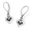 Alcazar Blanc Heart Leverback Earrings -Fashion Accessories alcazar blanc heart leverback earrings silver white 0