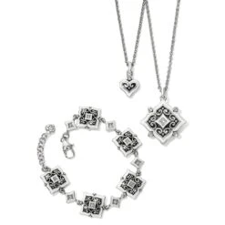 Alcazar Blanc Necklace -Fashion Accessories alcazar blanc necklace silver white 2
