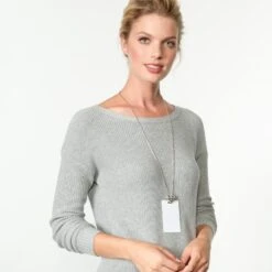 Alcazar Heart Badge Clip Necklace -Fashion Accessories alcazar heart badge clip necklace silver 3 089f7485 5944 40e6 8dc2 6a5537db4e62