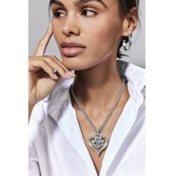 Alcazar Heart Glint Convertible Necklace -Fashion Accessories alcazar heart glint convertible necklace silver light sapphire 2 5fee9992 f476 4526 a23f 1eab98e4e7e9