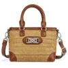 Alessa Straw Satchel -Fashion Accessories alessa straw satchel natural bourbon 0