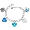 Amore Shades Hearts Charm Bracelet 1 Amore Shades Hearts Charm Bracelet -Fashion Accessories amore shades hearts charm bracelet silver blues 0 82c3a12c 8251 45e1 a417 a012d6114249