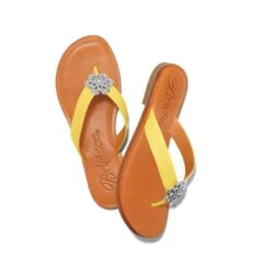 Aster Flower Thongs -Fashion Accessories aster flower thongs lemon 1