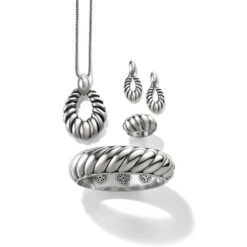 Athena Scalloped Convertible Necklace -Fashion Accessories athena scalloped convertible necklace silver 3