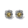 Bali Citrine Java Post Earrings -Fashion Accessories bali citrine java post earrings silver citrine 0
