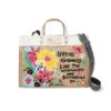 Be Kind East West Burlap Tote -Fashion Accessories be kind east west burlap tote multi 0