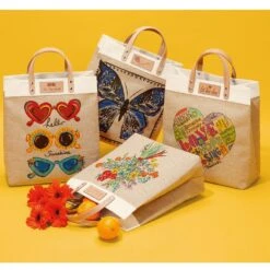 Bella Bouquet Burlap Tote -Fashion Accessories bella bouquet burlap tote multi 3 8a0e5474 a169 4f22 a8a1 4668b3bc8956