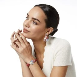 Blossom Hill Rouge Stretch Bracelet -Fashion Accessories blossom hill rouge stretch bracelet red multi 2