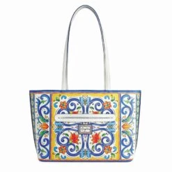 Carina Tote -Fashion Accessories carina tote white multi 2