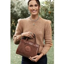 Carlina Top Handle Tote -Fashion Accessories carlina top handle tote whisky cognac 4 0d882331 1894 444c 9eb4 50c172819ec5