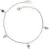 Color Drops Anklet -Fashion Accessories color drops anklet silver multi 0
