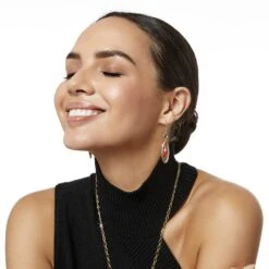 Colormix Jewel French Wire Earrings -Fashion Accessories colormix jewel french wire earrings gold multi 3