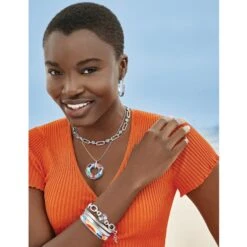 Colormix Reversible Necklace -Fashion Accessories colormix reversible necklace silver multi 4