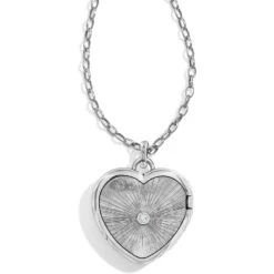 Contempo Convertible Locket Necklace -Fashion Accessories contempo convertible locket necklace silver 2 b6eb262f 5819 4a96 a679 a76826663776