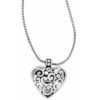 Contempo Heart Badge Clip Necklace -Fashion Accessories contempo heart badge clip necklace silver 0 93a1ef43 3762 4217 a0a9 7234b7ee6be1