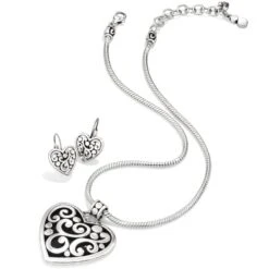 Contempo Heart Necklace -Fashion Accessories contempo heart necklace silver 3 cb0bfed9 ee72 4657 8647 aef19f9e3842