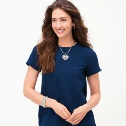 Contempo Heart Necklace -Fashion Accessories contempo heart necklace silver 5