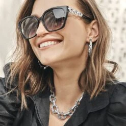 Contempo Linx Sunglasses -Fashion Accessories contempo linx sunglasses black silver 6