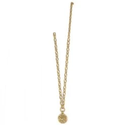 Contempo Medallion Charm Necklace -Fashion Accessories contempo medallion charm necklace gold 1