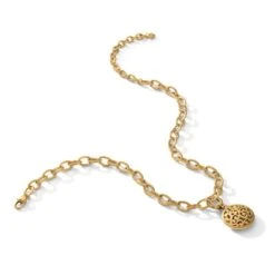 Contempo Medallion Charm Necklace -Fashion Accessories contempo medallion charm necklace gold 3