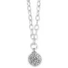 Contempo Medallion Charm Necklace -Fashion Accessories contempo medallion charm necklace silver 0