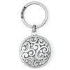 Contempo Medallion Key Fob -Fashion Accessories contempo medallion key fob silver 0