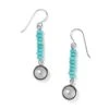 Contempo Nuevo Azul Dome French Wire Earrings -Fashion Accessories contempo nuevo azul dome french wire earrings silver turquoise 0