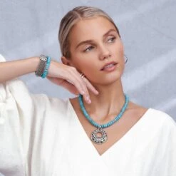 Contempo Nuevo Azul Stretch Bracelet -Fashion Accessories contempo nuevo azul stretch bracelet silver 4