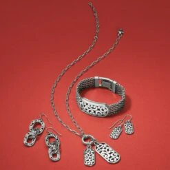 Contempo Token Tag French Wire Earrings -Fashion Accessories contempo token tag french wire earrings silver 2 0a88246e b14b 4951 9059 f82199b89bf0