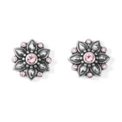 Cora Mini Post Earrings -Fashion Accessories cora mini post earrings silver pink 0