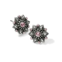 Cora Mini Post Earrings -Fashion Accessories cora mini post earrings silver pink 1