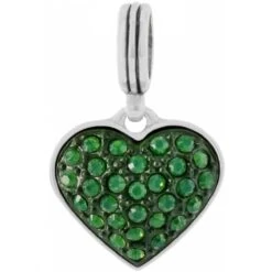 Cupid's Kiss Charm -Fashion Accessories cupid s kiss charm silver green 0