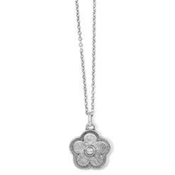 Dazzling Love Flower Necklace -Fashion Accessories dazzling love flower necklace silver orange 1