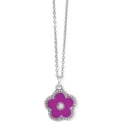 Dazzling Love Flower Necklace -Fashion Accessories dazzling love flower necklace silver plum 0