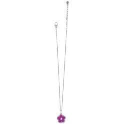 Dazzling Love Flower Necklace -Fashion Accessories dazzling love flower necklace silver plum 2