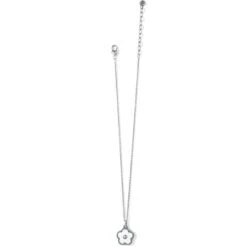 Dazzling Love Flower Necklace -Fashion Accessories dazzling love flower necklace silver white 2