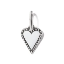 Dazzling Love White Heart Charm Necklace -Fashion Accessories dazzling love white heart charm necklace silver white 3 df7d58ff 078c 4d1c b96c f9e8e1c8f737