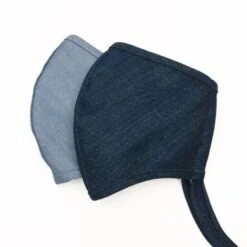 Denim Face Mask (2 Pack) -Fashion Accessories denim face mask 2 pack blue 0