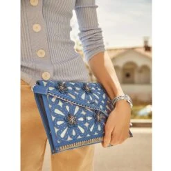 Elaine Soft Clutch -Fashion Accessories elaine soft clutch canyon blue 3