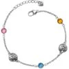 Elora Gems Anklet -Fashion Accessories elora gems anklet silver multi 0
