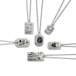 Emblem Mom Necklace -Fashion Accessories emblem mom necklace silver 3