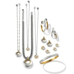 Entrata Post Drop Earrings -Fashion Accessories entrata post drop earrings silver gold 2