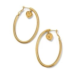 Esprit Heart Post Hoop Earrings -Fashion Accessories esprit heart post hoop earrings gold 1