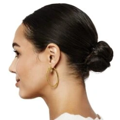 Esprit Heart Post Hoop Earrings -Fashion Accessories esprit heart post hoop earrings gold 2