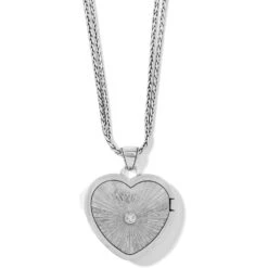 Essex Heart Convertible Locket Necklace -Fashion Accessories essex heart convertible locket necklace silver 2 c445d59c 9568 4cb9 815c eb5427f539ea