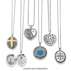 Essex Heart Convertible Locket Necklace -Fashion Accessories essex heart convertible locket necklace silver 4 737da696 223c 4090 a009 4d98625af615