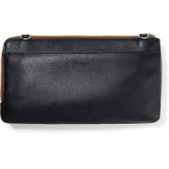 Ferrara Duet Zip Pouch -Fashion Accessories ferrara duet zip pouch black brown 2