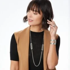 Ferrara Equestra Long Necklace -Fashion Accessories ferrara equestra long necklace silver 2 c5290f2a 1a47 4d61 95bc 842de6555f99