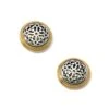 Ferrara Two Tone Post Earrings -Fashion Accessories ferrara two tone post earrings silver gold 0 04171492 bbcd 49ea b209 25cdda7fc0ab
